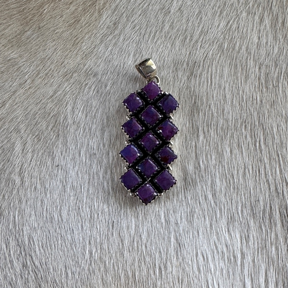 Elegant Southwestern Purple Mojave Cluster Pendant